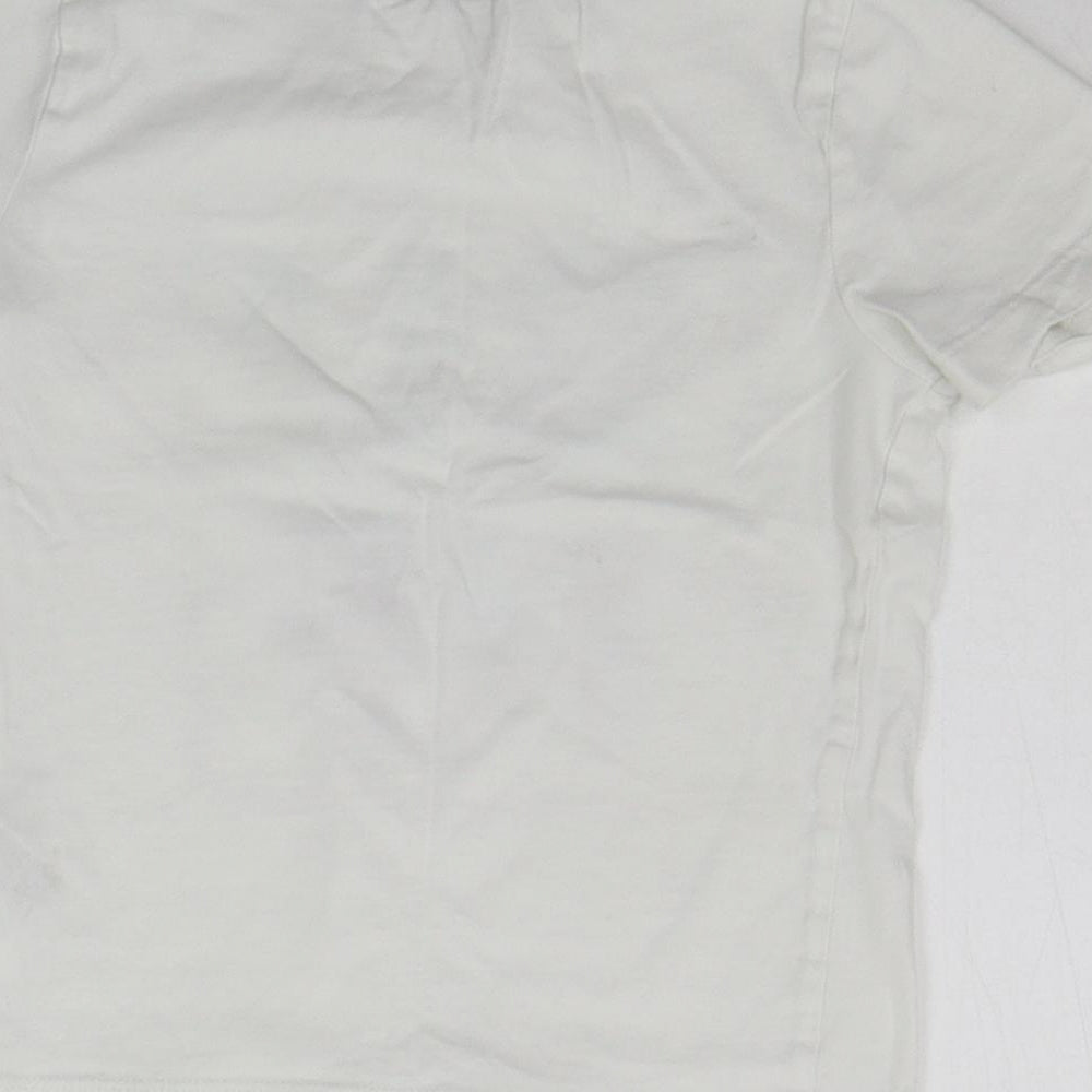 H&M Girls White Basic T-Shirt Size 3-4 Years