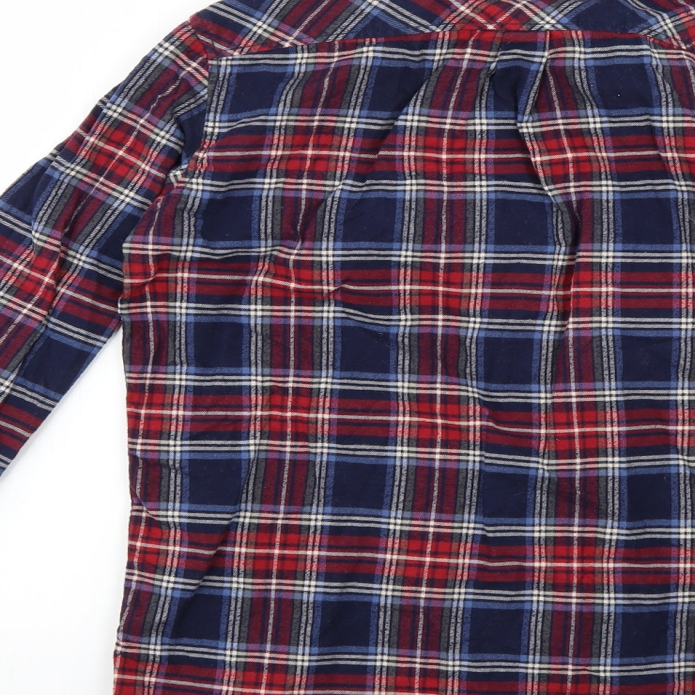 Selected Mens Multicoloured Check Button-Up Size M
