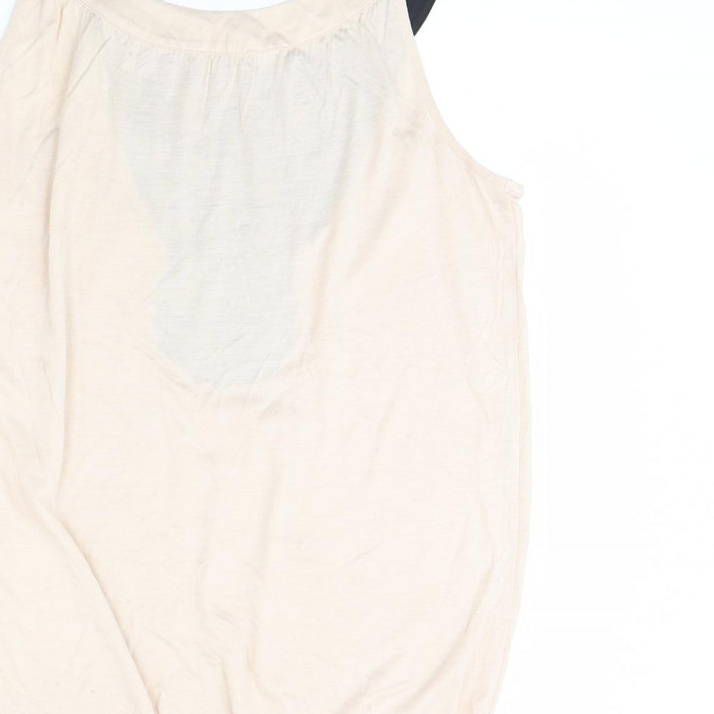 Et vous Womens Beige Basic Tank Size 14
