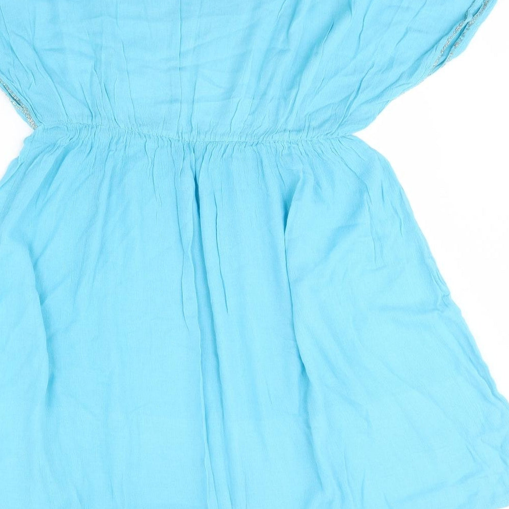 Riviera Womens Blue Fit & Flare Size M