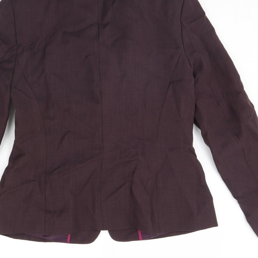 Dorothy Perkins Womens Purple Jacket Blazer Size 12 - Shoulder Pads