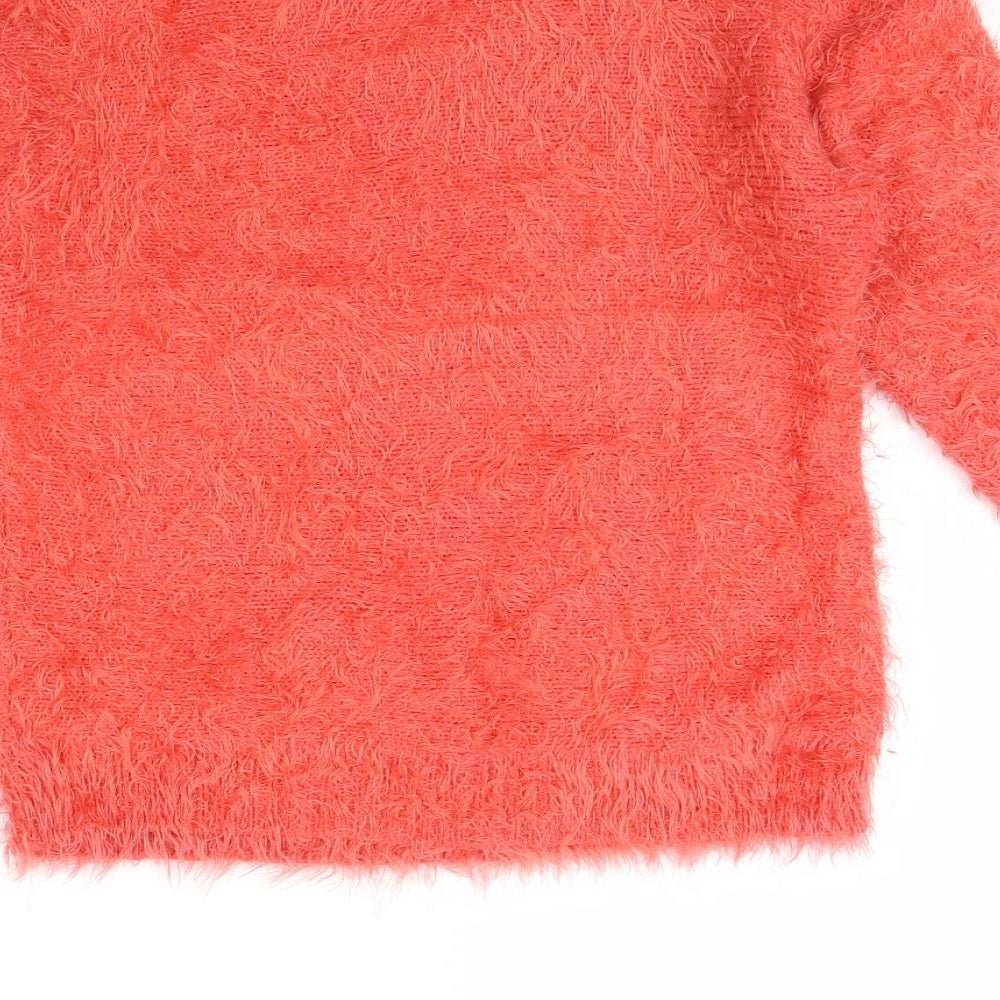 Preworn Womens Orange Pullover Jumper Size XS