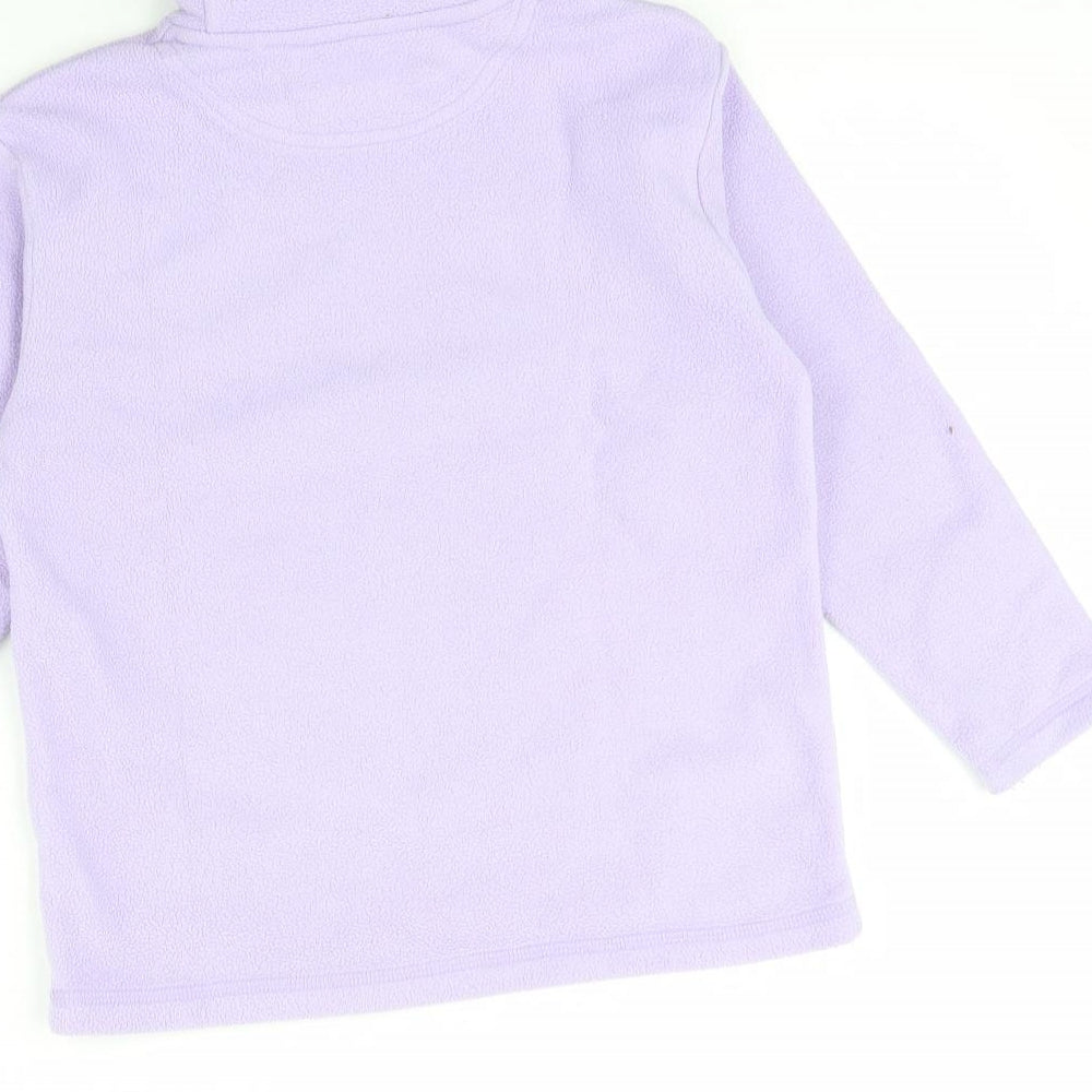 Maine Girls Purple Fleece Pullover Jumper Size 5 Years