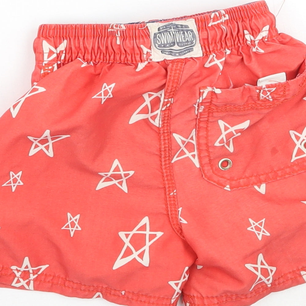 Next Baby Orange Geometric Cropped Trousers Size 12-18 Months