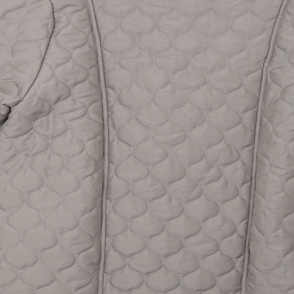 Gabriella Womens Grey Puffer Jacket Coat Size 12