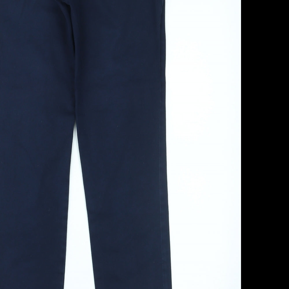 BEAST Womens Blue Chino Trousers Size 8 L20 in