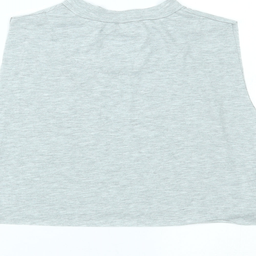 SikSilk Womens Grey Cropped Tank Size XS
