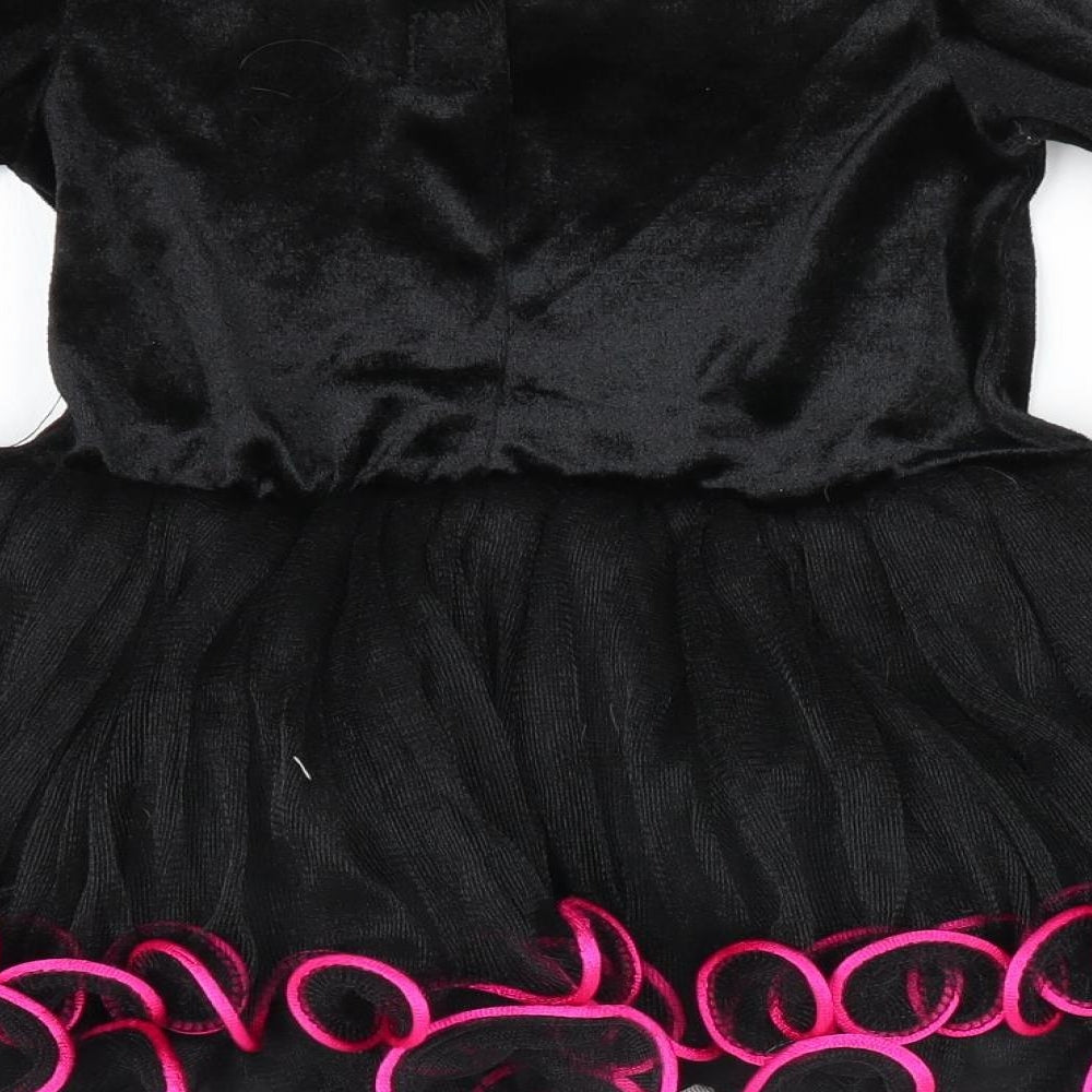 George Girls Black Animal Print Fit & Flare Size 12 Months