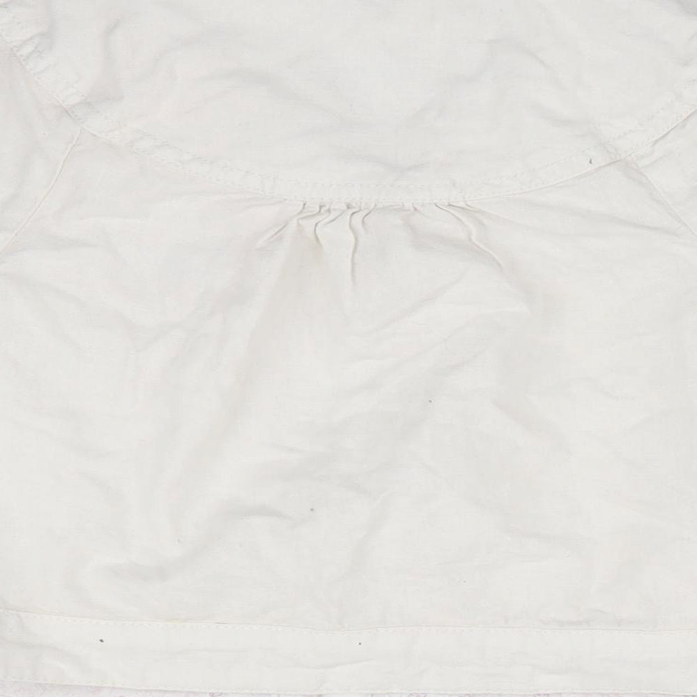 NEXT Girls White Overcoat Coat Size 3-4 Years