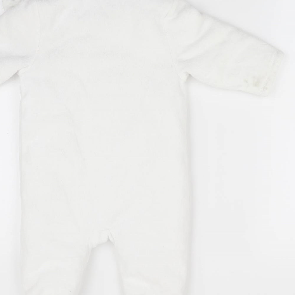 Mothercare Girls White Animal Print Coverall One-Piece Size 3-6 Months