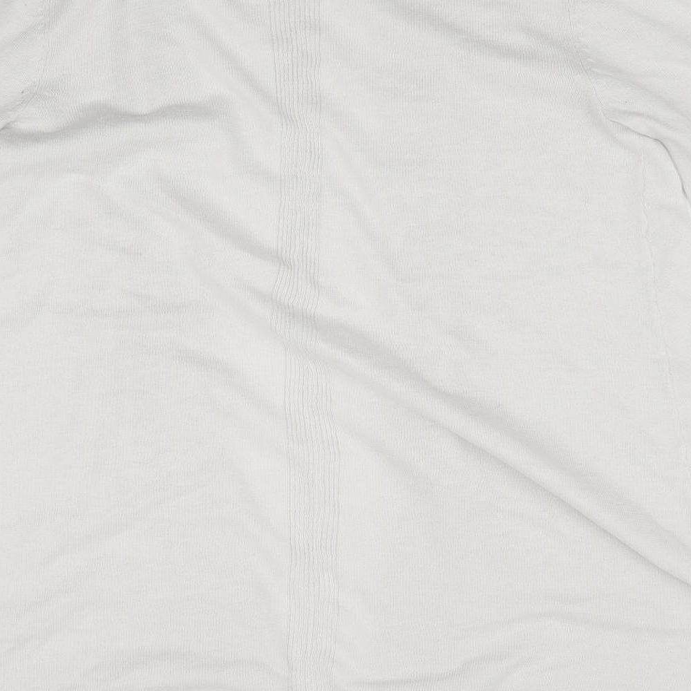 F&F Womens White Cardigan Jumper Size 8
