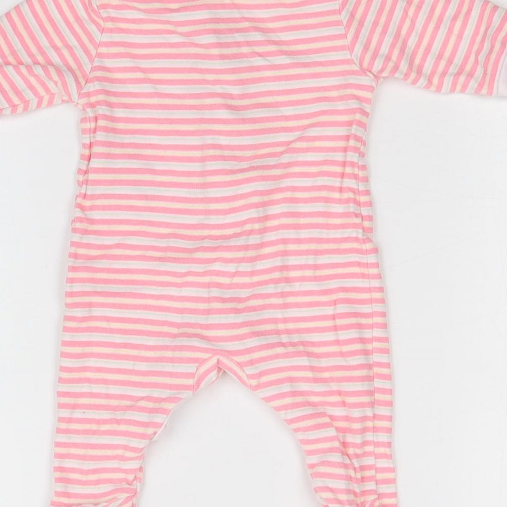 EARLY DAYS Girls Pink Striped One-Piece Size 0-3 Months