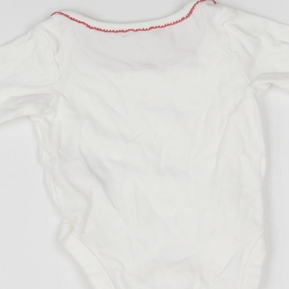 Marks & Spencer Baby White Jersey Babygrow One-Piece Size 3-6 Months