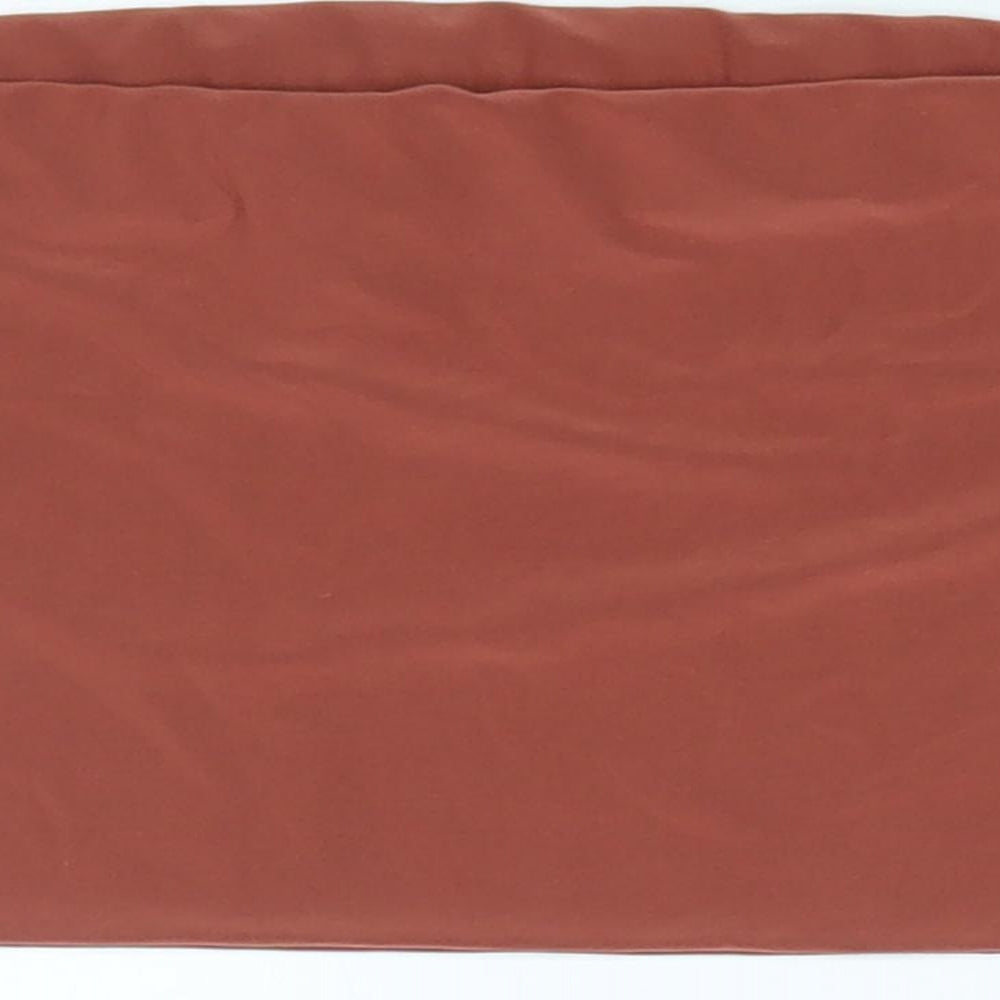 PRETTYLITTLETHING Womens Brown Cropped Tank Size 6 - boob tube