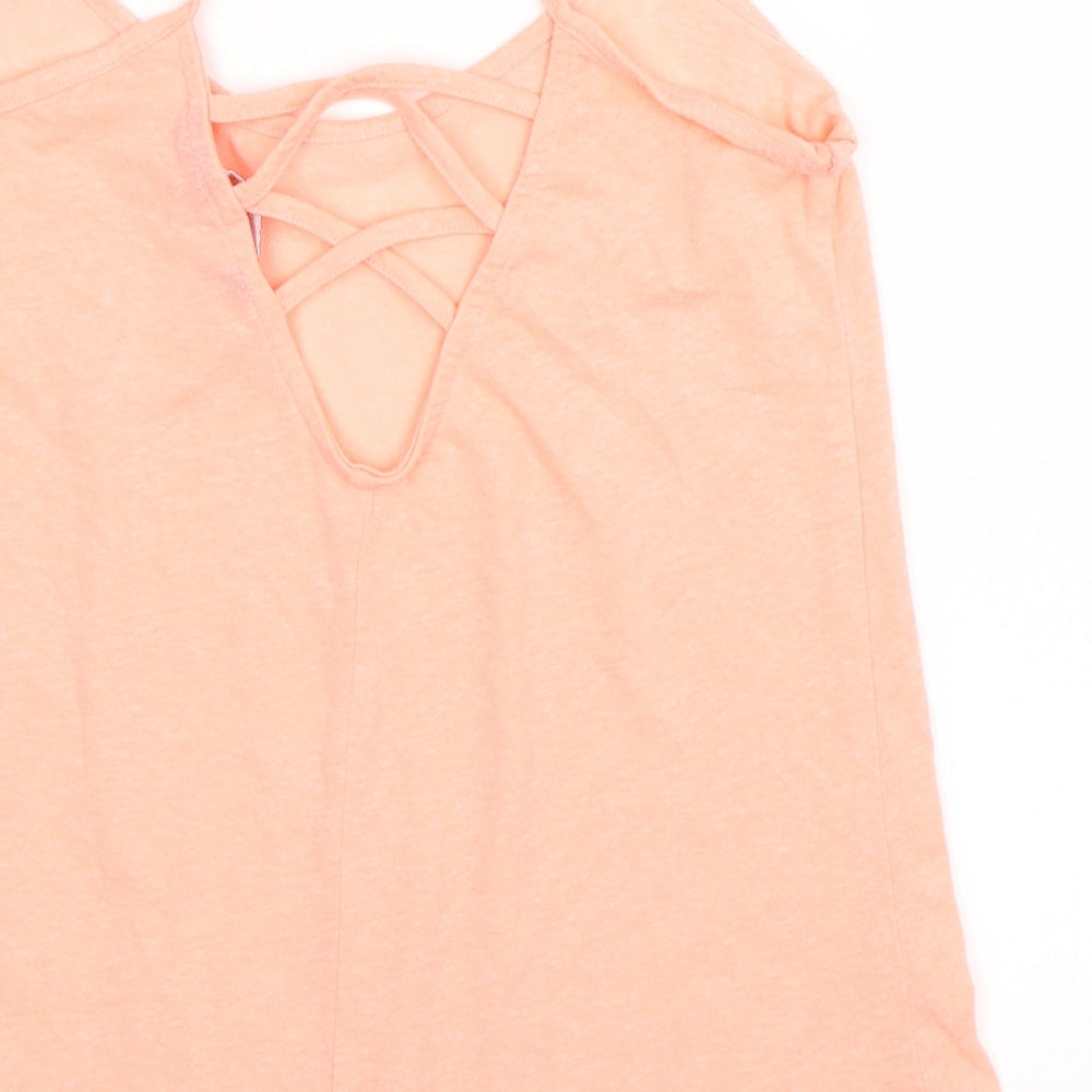 New ok Womens Orange Basic Tank Size 8