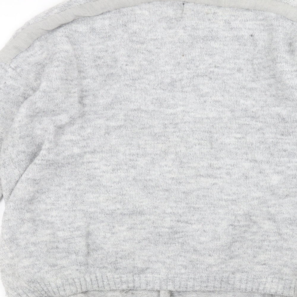 Papaya Womens Grey Cardigan Jumper Size S