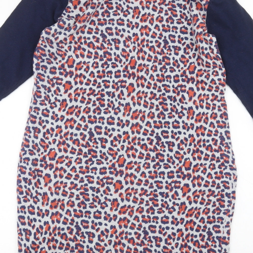 Clements Ribeiro Womens Blue Animal Print Pencil Dress Size L