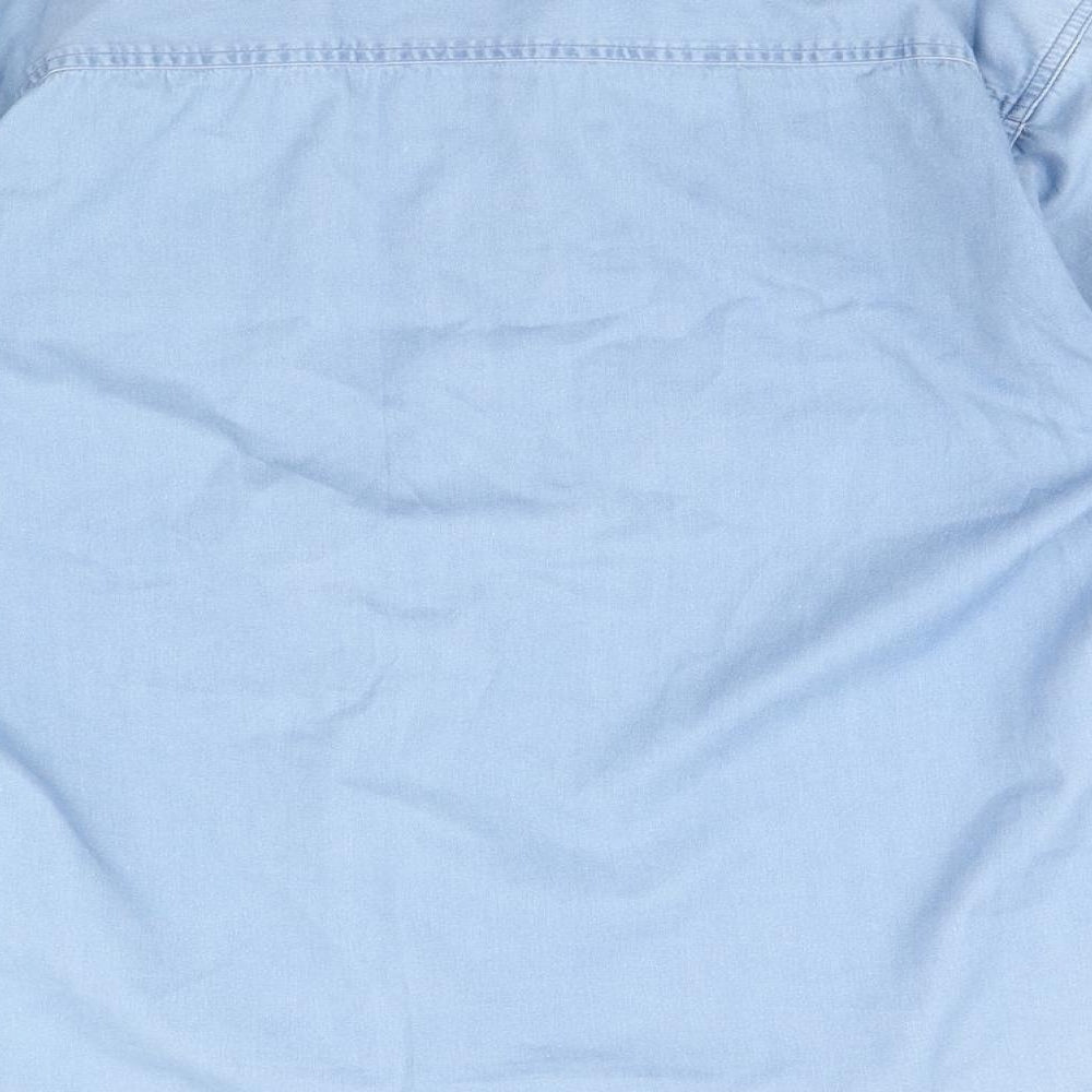 Genesis Mens Blue Button-Up Size M
