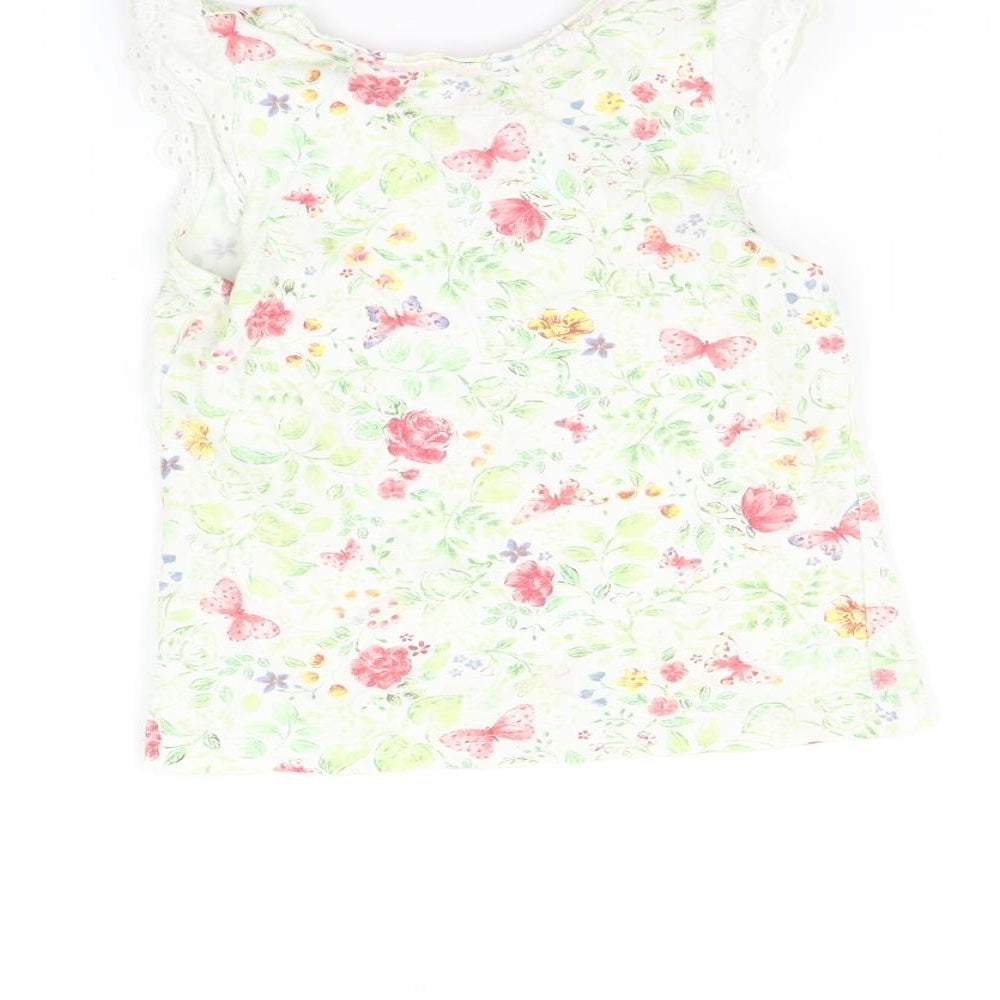 Mothercare Multicoloured Floral Basic T-Shirt Size 18-24 Months