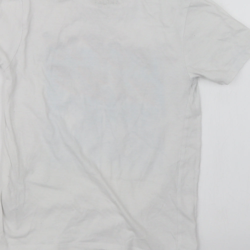 Pep&Co Boys White Basic T-Shirt Size 8-9 Years