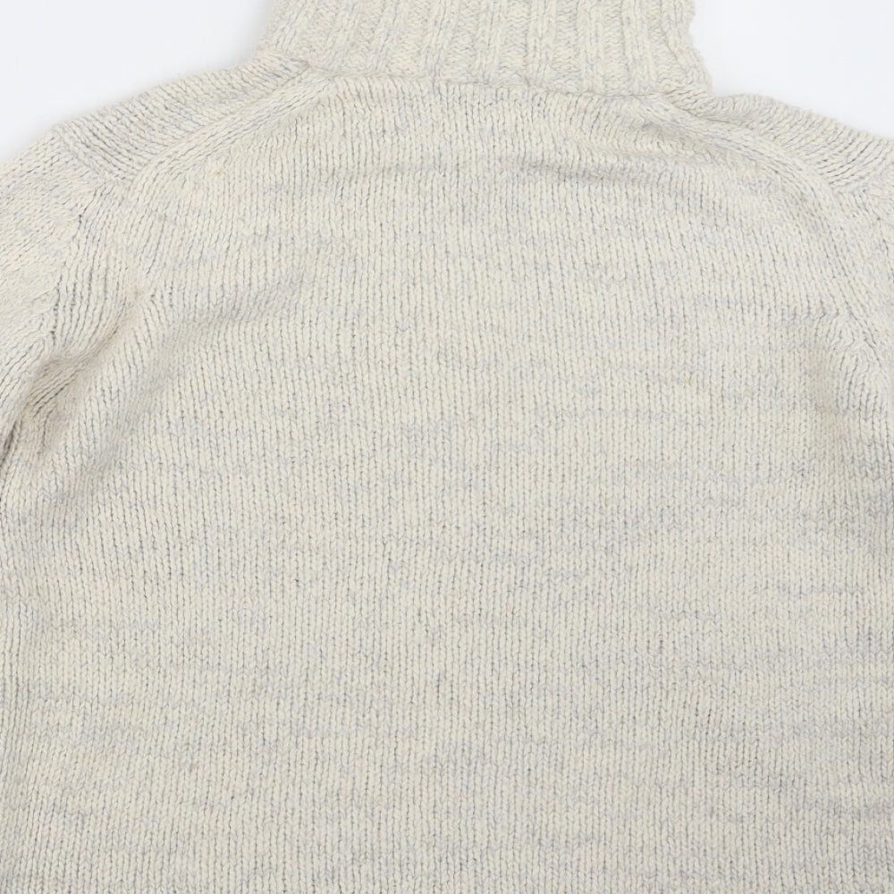 Marks & Spencer Womens White Knit Pullover Sweatshirt Size 14