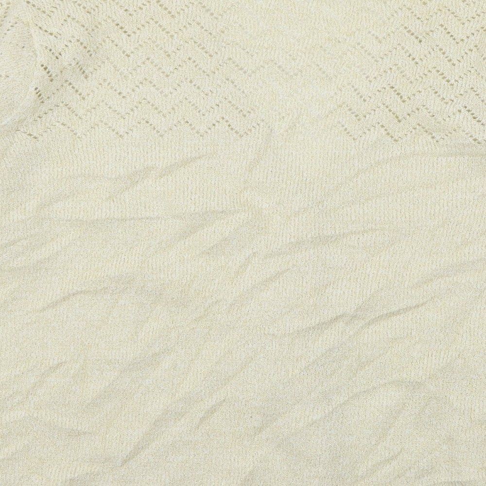 Bonmarché Womens Ivory Knit Cardigan Jumper Size M