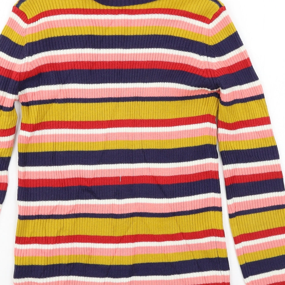 TU Girls Multicoloured Striped Knit Pullover Jumper Size 11 Years