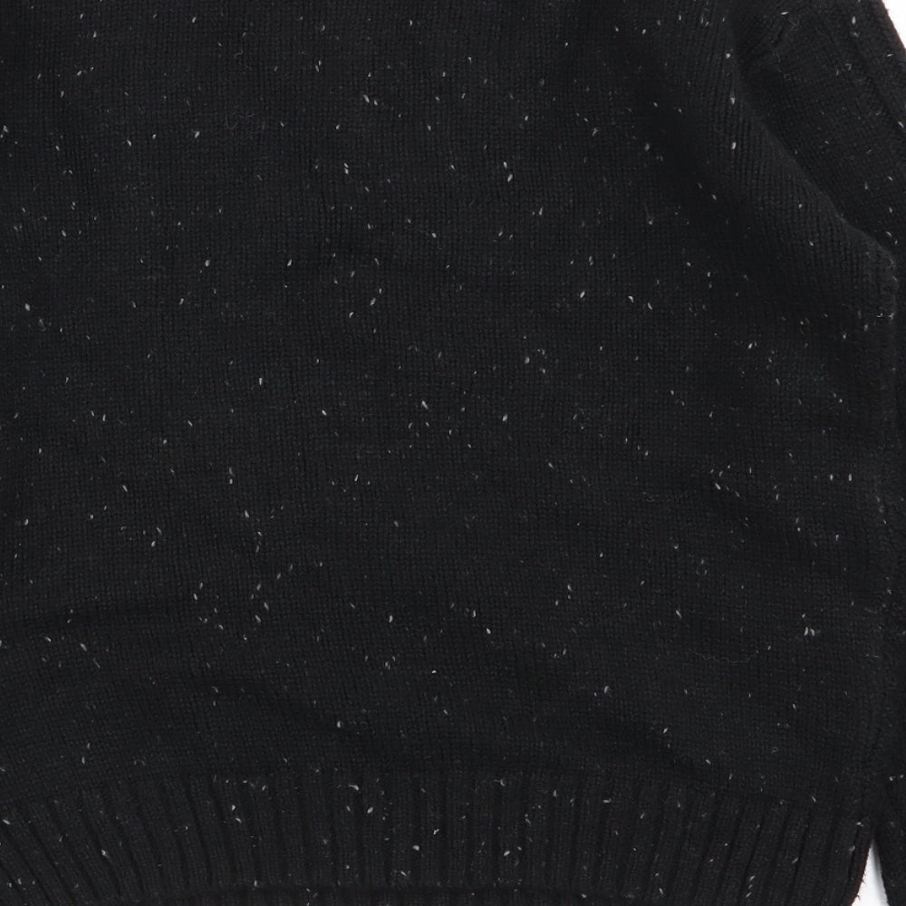 Marks & Spencer Girls Black Pullover Jumper Size 9-10 Years