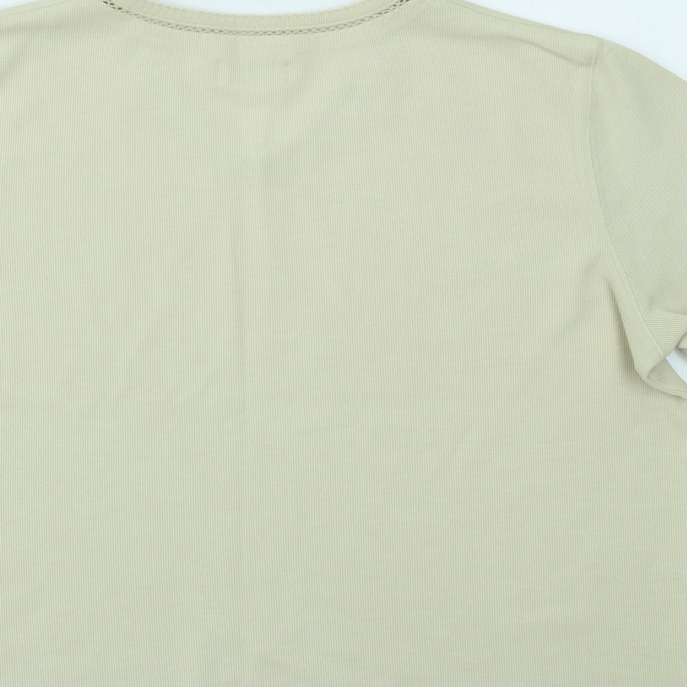 Bonmarché Womens Beige Basic T-Shirt Size M
