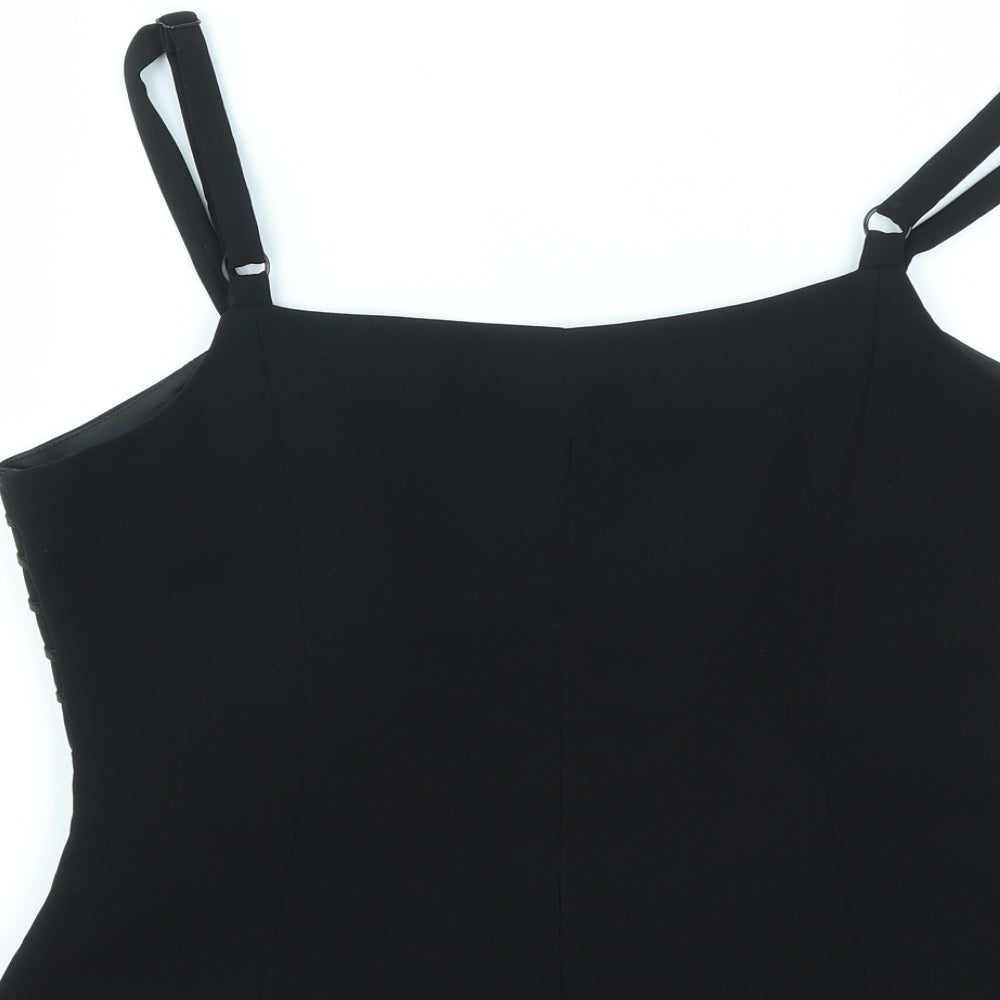 Roman Womens Black Basic T-Shirt Size 14