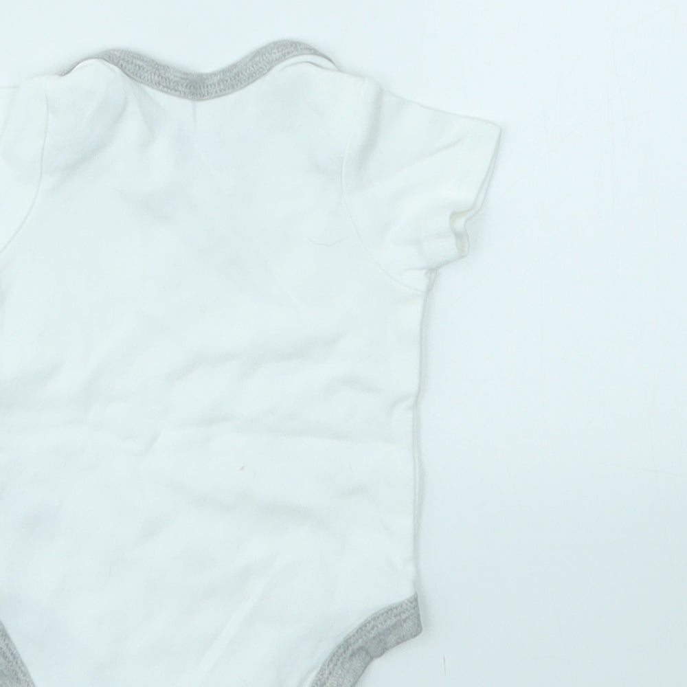 mamas & papas Baby White Babygrow One-Piece Size Newborn