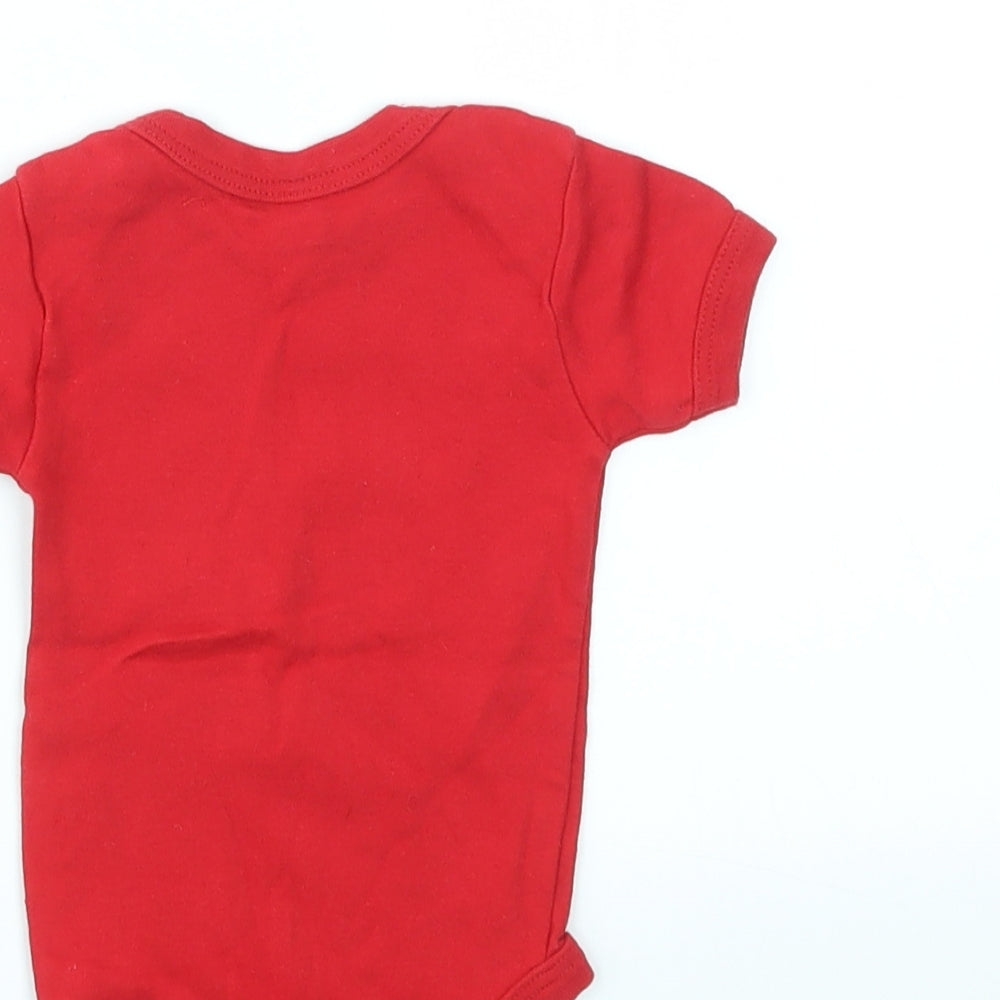 BABAYBUGZ Baby Red Geometric Babygrow One-Piece Size 0-3 Months