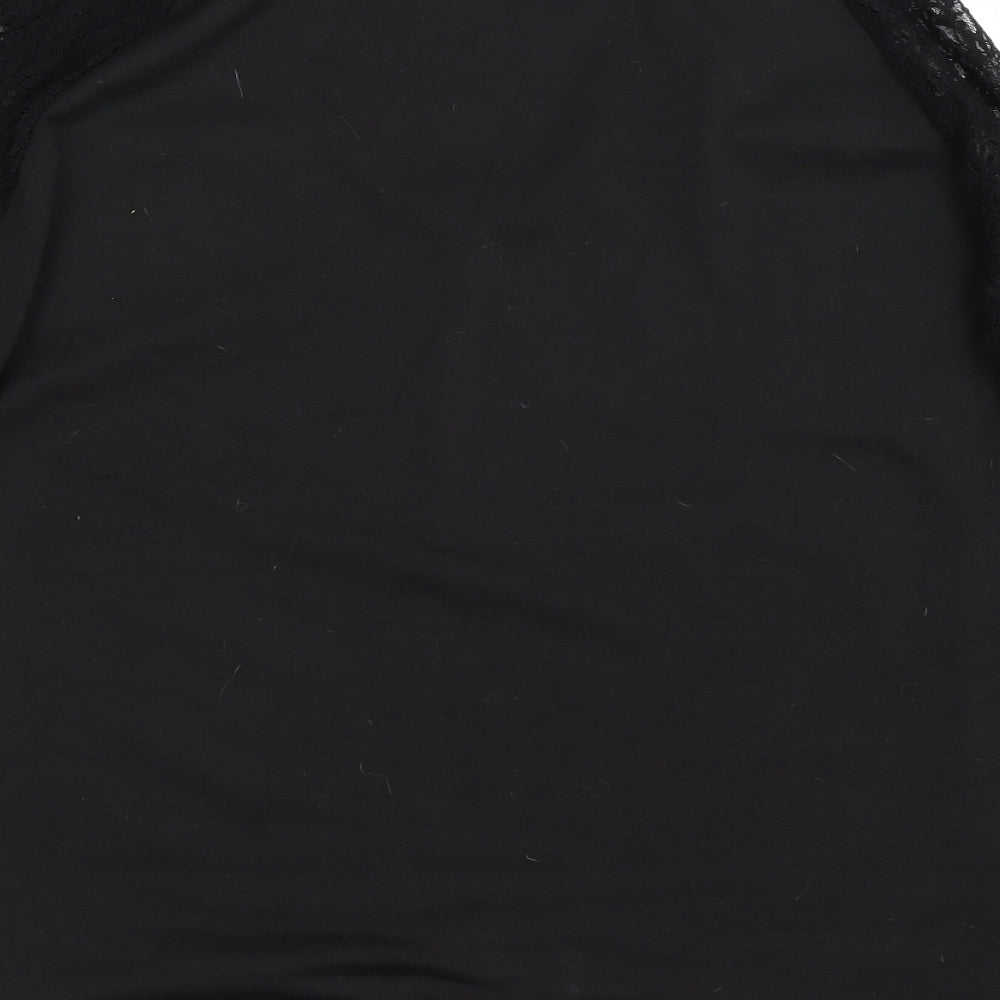 Preworn Womens Black Basic T-Shirt Size L
