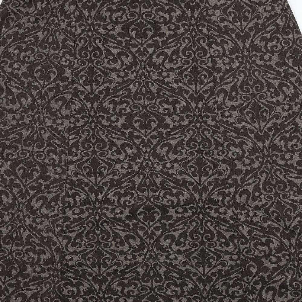 Profile Womens Brown Floral A-Line Skirt Size 32 in