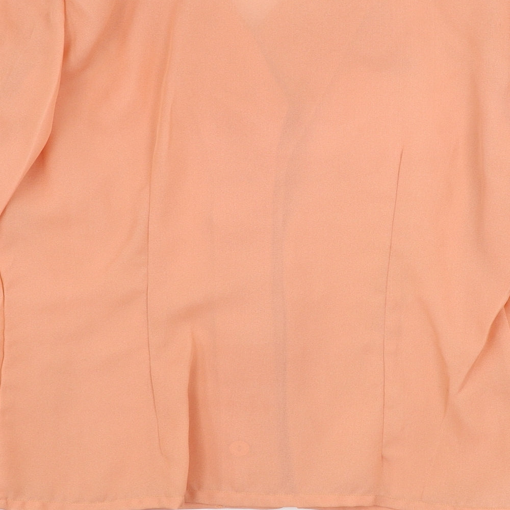 donros Womens Pink Basic Button-Up Size 14