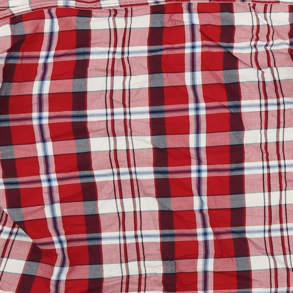 Cedarwood State Mens Red Check Button-Up Size S