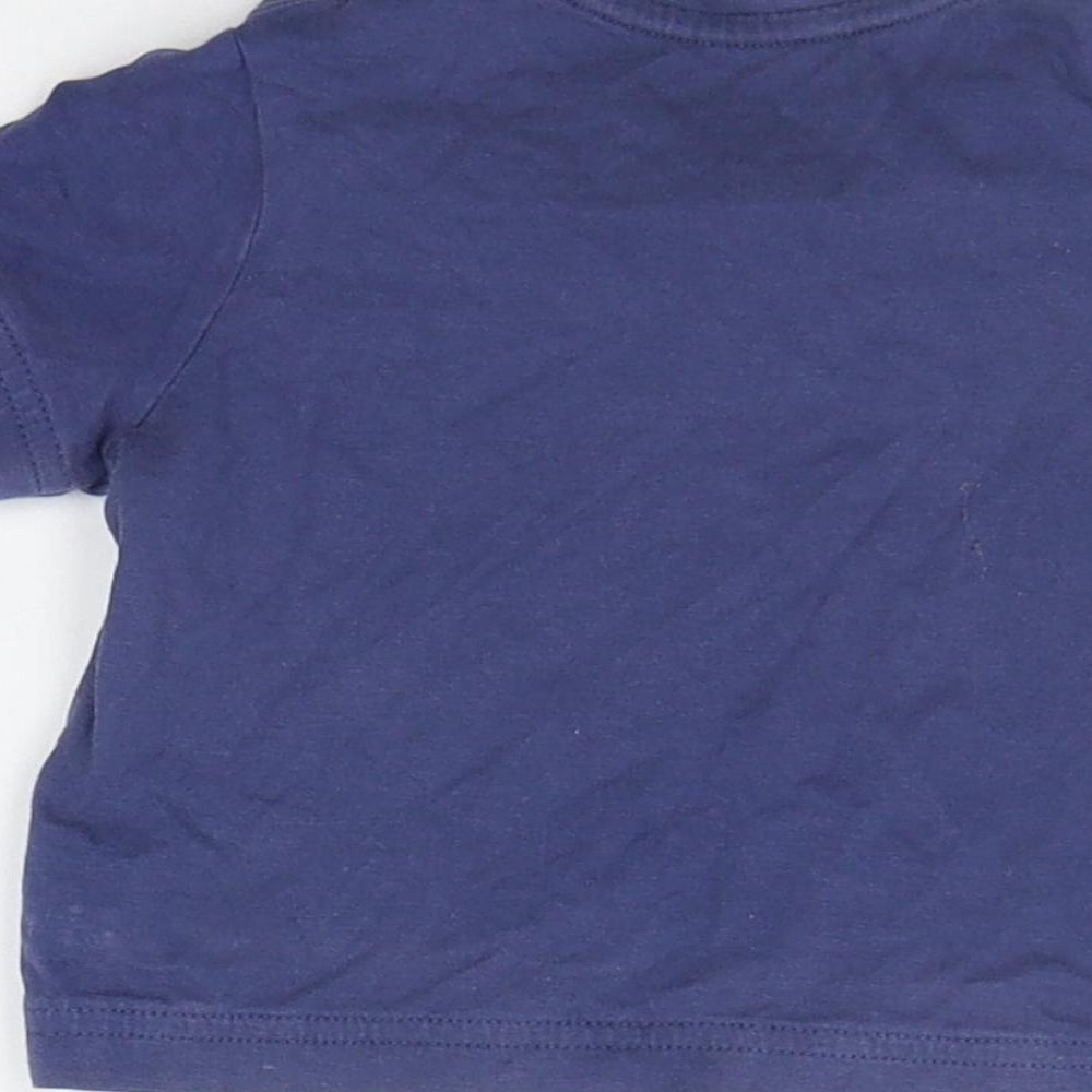 Mothercare Baby Blue Geometric Basic T-Shirt Size 6-9 Months