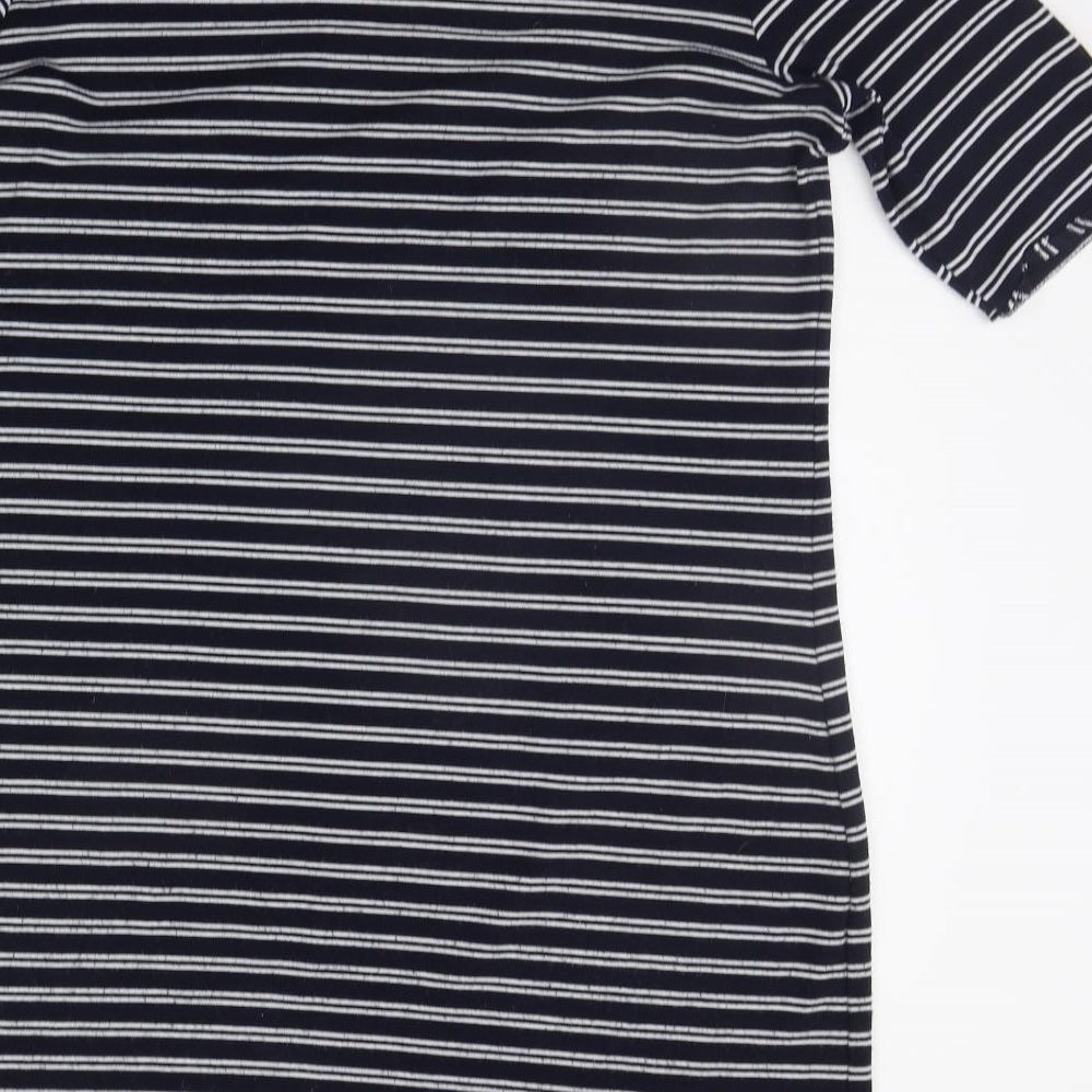 Avenue Womens Blue Striped Jumper Dress Size 14