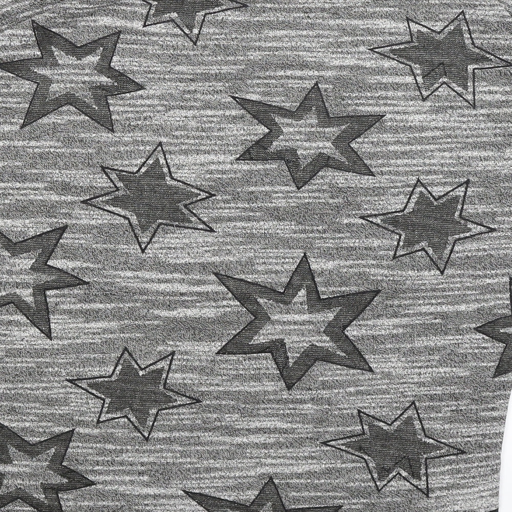 New Look Womens Green Basic T-Shirt Size S - Stars