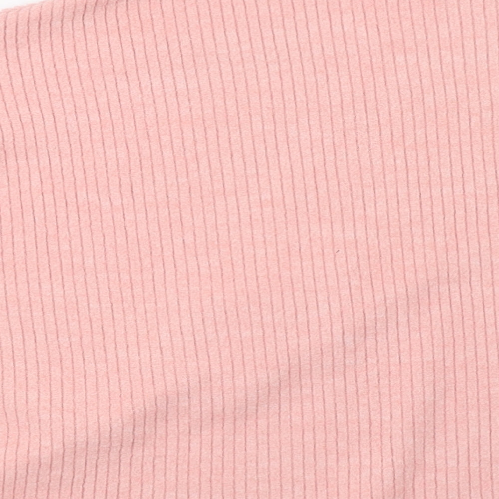 H&M Womens Pink Knit Pullover Sweatshirt Size M