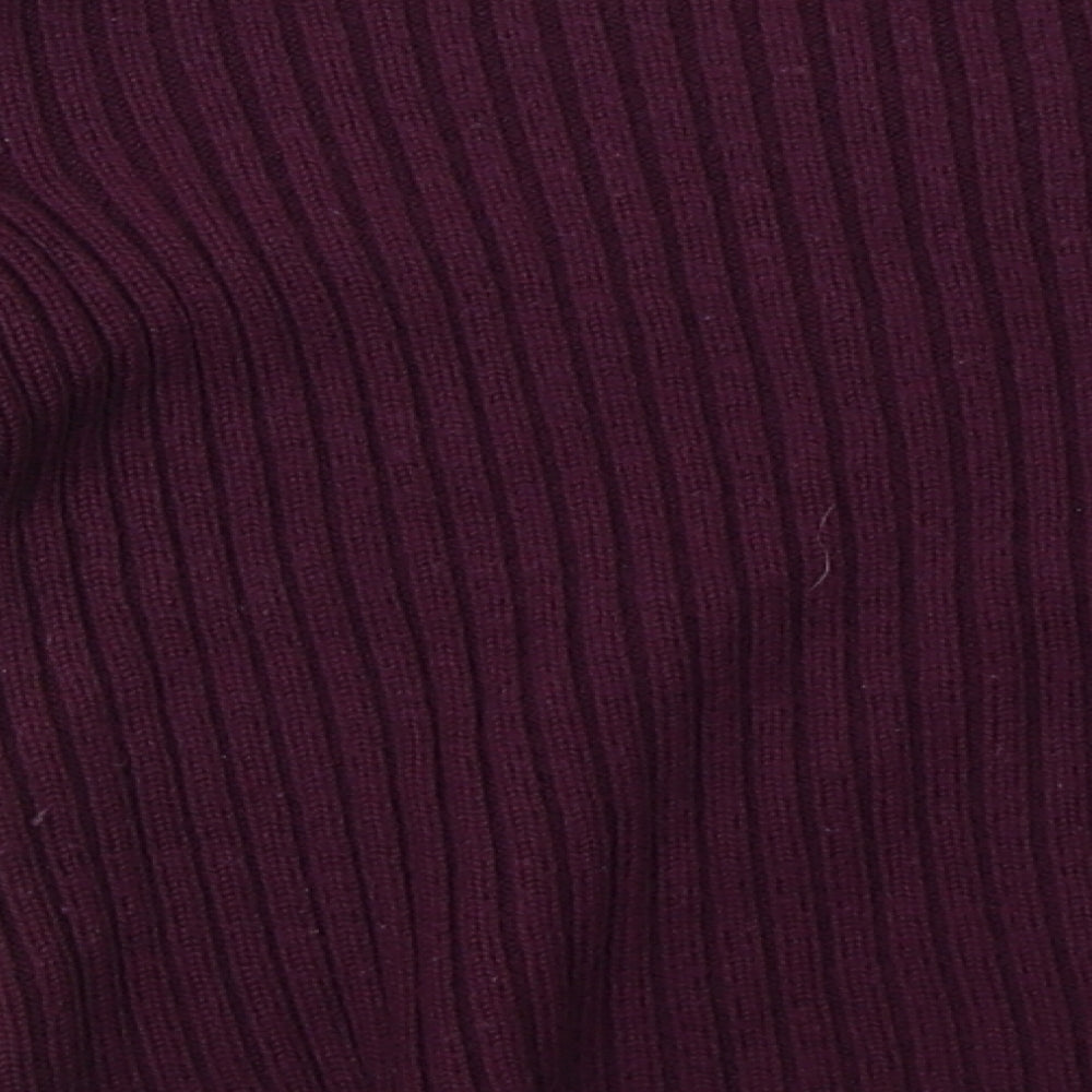 JFW Womens Purple Knit Pullover Sweatshirt Size XL