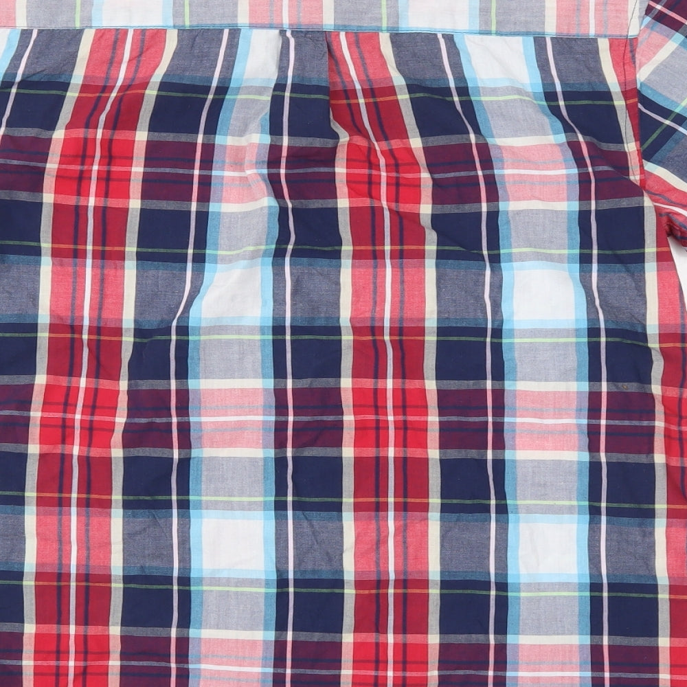 Oak Valley Mens Multicoloured Check Button-Up Size S