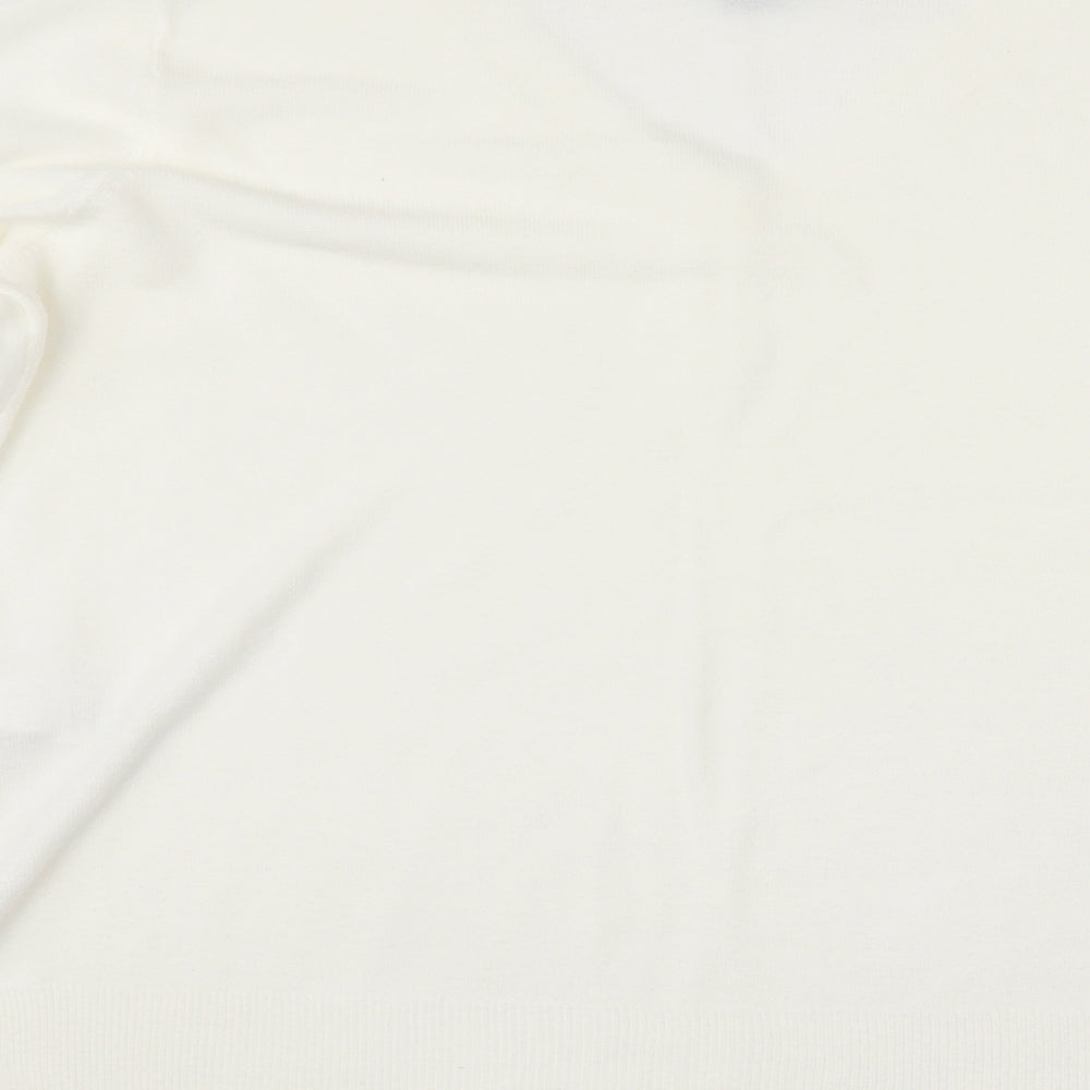 Primark Womens White Pullover Jumper Size M