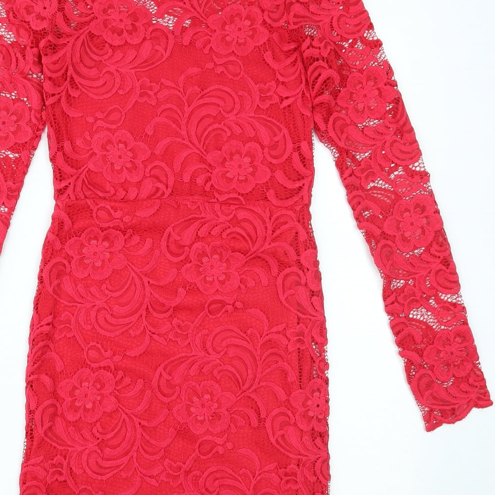 H&M Womens Red Bodycon Size 6