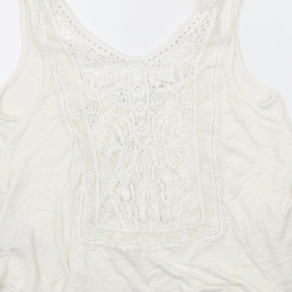 Newlook Womens White Basic Tank Size 6