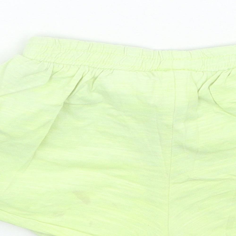 Zara Girls Green Floral Cropped Trousers Size 12-18 Months