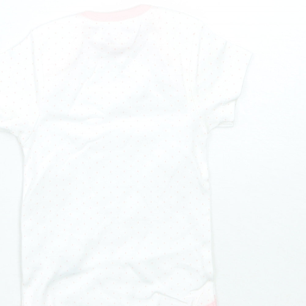 Next Girls White Polka Dot Babygrow One-Piece Size 3-6 Months