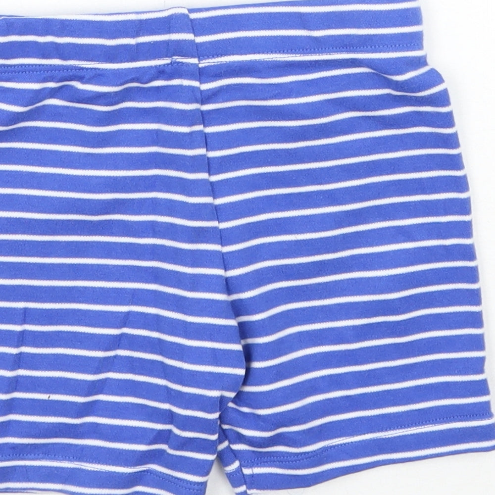 F&F Baby Blue Striped Cropped Trousers Size 6-9 Months