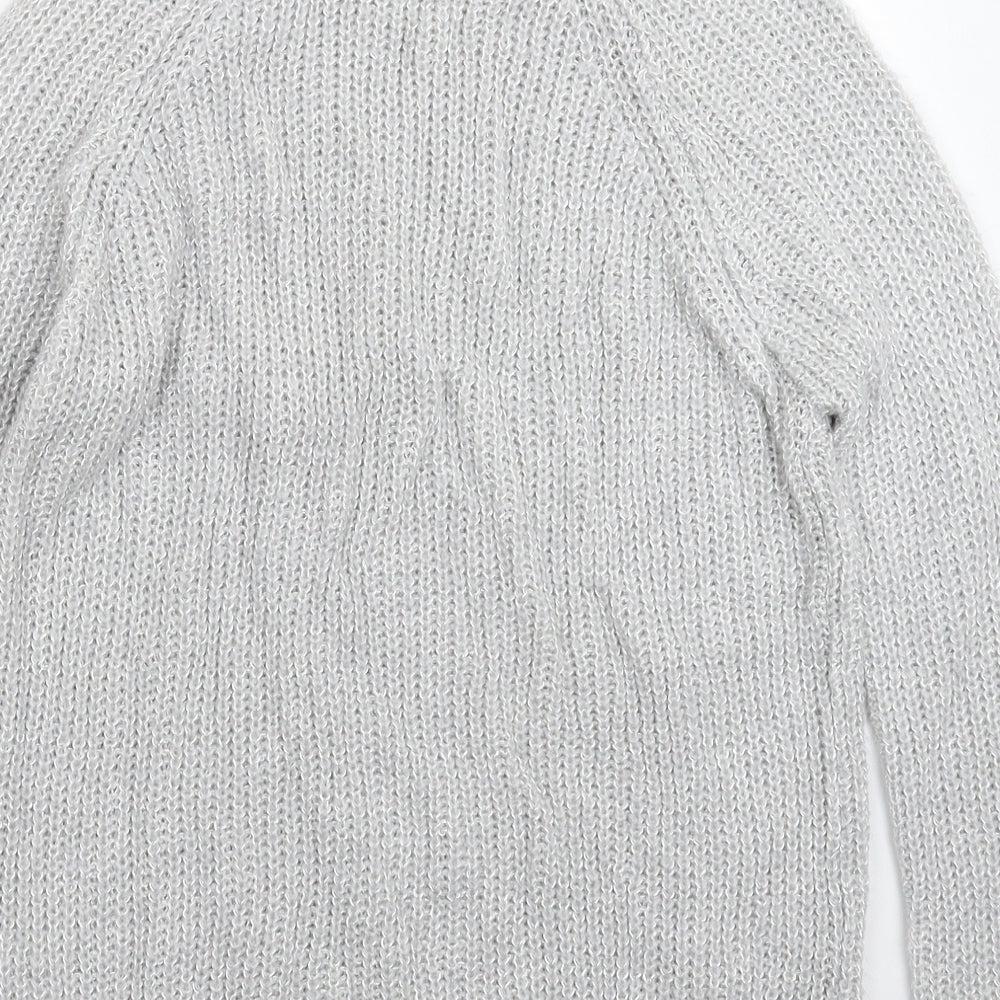 Next Womens Grey Knit Pullover Jumper Size 10