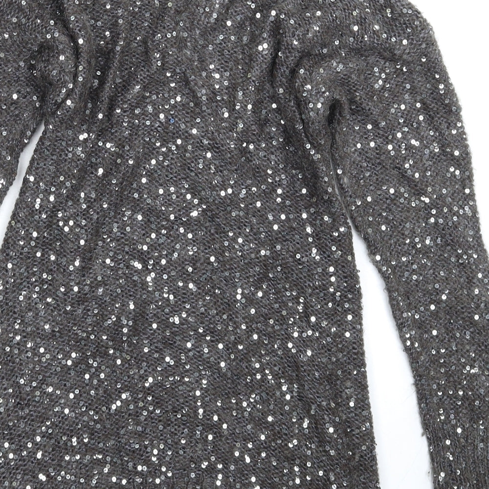 Marks and Spencer Womens Grey Knit Pullover Jumper Size 10